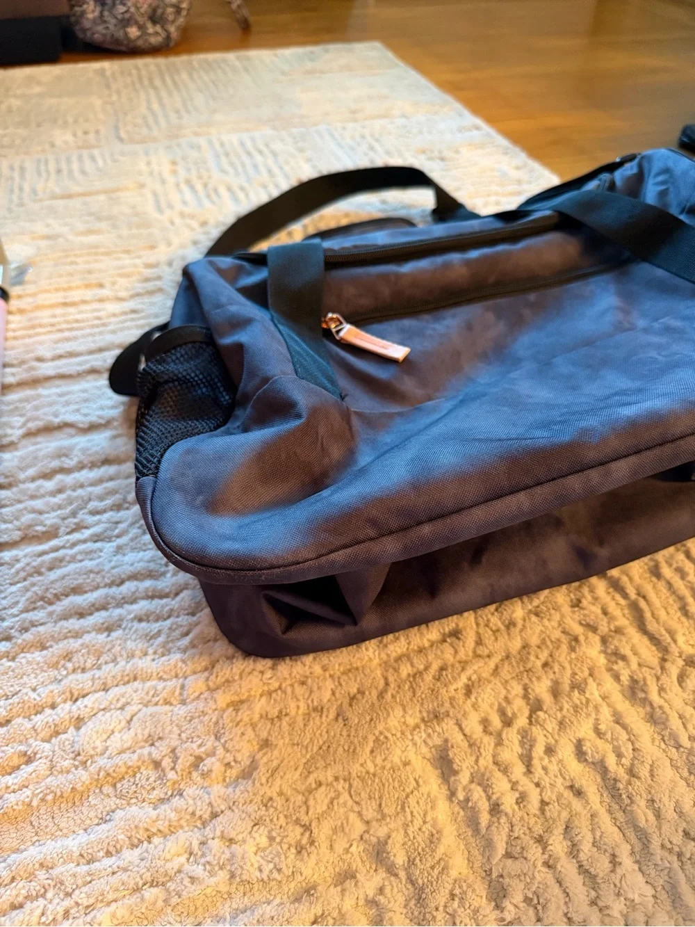 adidas Gray Duffel Bag with White Logo
